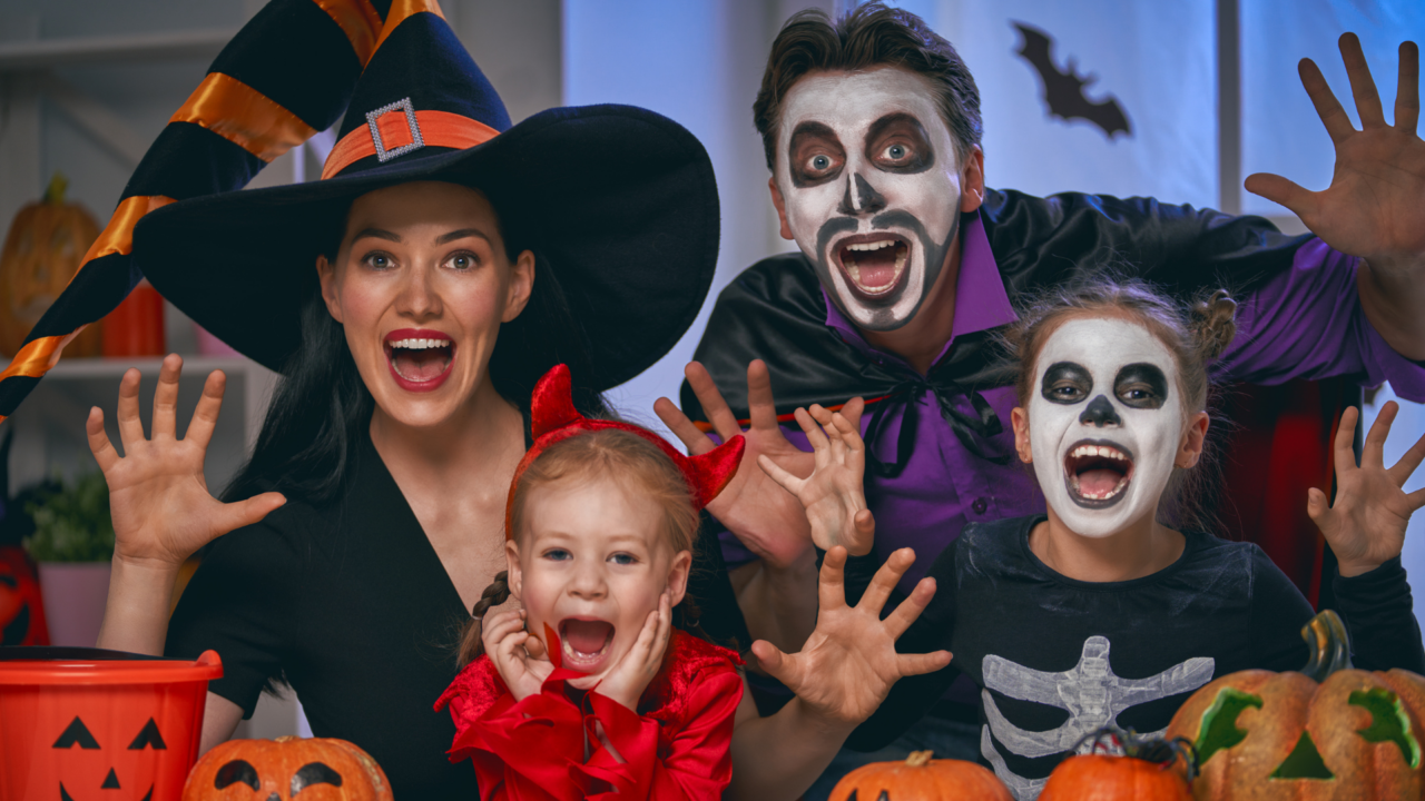 halloween family stock