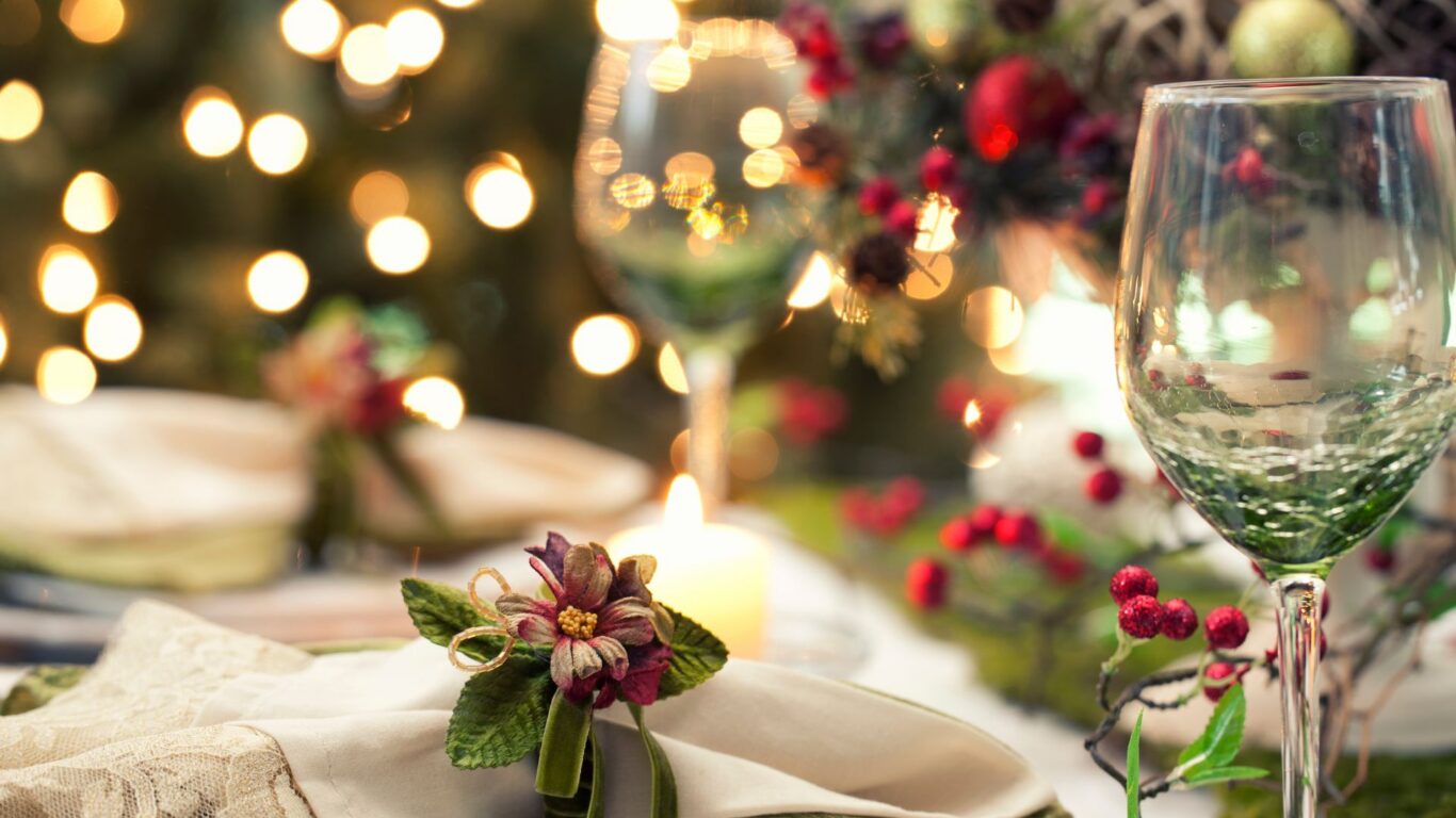 festive dining stock